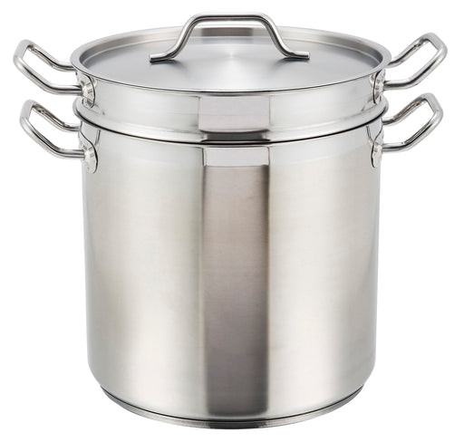 16qt S/S Double Boiler w/Cover (4 Set)-cityfoodequipment.com