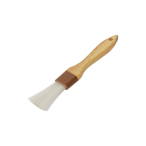 Thunder Group WDPB001N 1" Flat Pastry Brush - Nylon Bristles, Brown Plastic Ferrule, Wood Handle - 12, (each)-cityfoodequipment.com