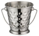 Mini Pail, 3-1/2"Dia x 3-5/8"H, Hammered, Stainless Steel (12 Each)-cityfoodequipment.com