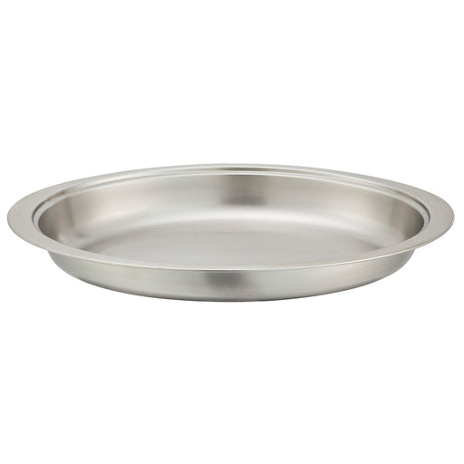Winco 202-FP Stainless Steel 6 Qt Oval Food Pan (2 Each)-cityfoodequipment.com