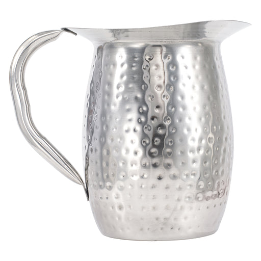 2 Quart Bell Pitcher, Hammered, S/S (12 Each)-cityfoodequipment.com