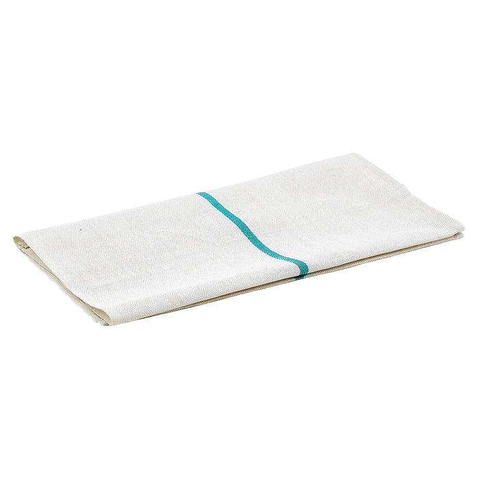 Stripe Herringbone Towel, Green (10 Dozen)-cityfoodequipment.com