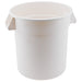 10 Gallon Round Trash Can, White (1 Each)-cityfoodequipment.com