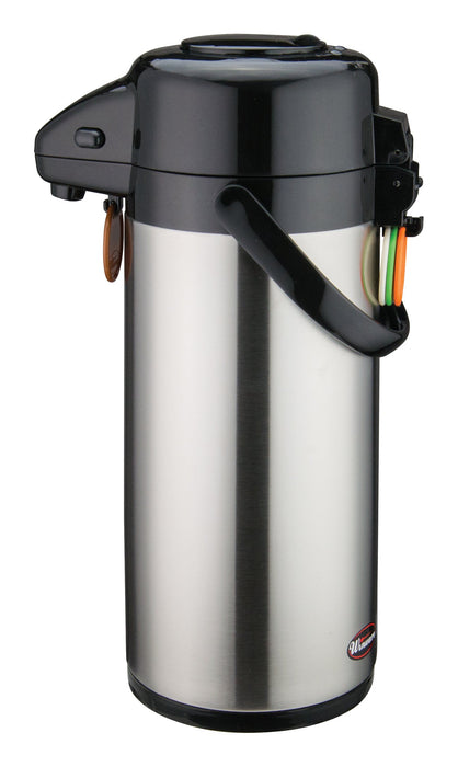 2.5L S/S Lined Airpot w/Push Button Top, S/S Body (6 Each)-cityfoodequipment.com