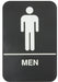 Sign 6" x 9" x 1/8", Information Sign with Braille, Men, Braille QTY-6-cityfoodequipment.com