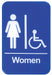 Information Sign, "Women", 6" x 9", Blue (12 Each)-cityfoodequipment.com