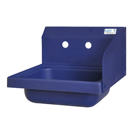 ION™ Blue Antimicrobial Hand Sink w/ Right Side Splash, 2 Holes-cityfoodequipment.com