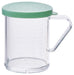 10oz Dredge with Green Snap-on Lid, PC (12 Set)-cityfoodequipment.com