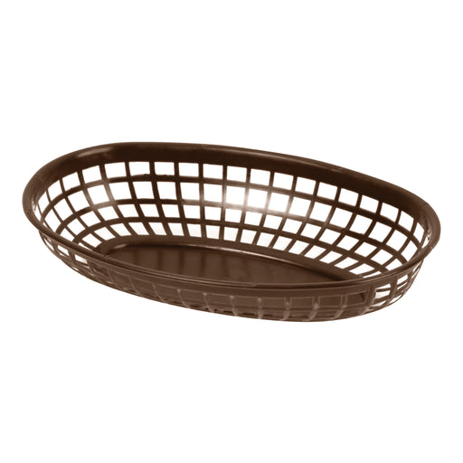 9 3/8" OVAL BASKET, BROWN LOT OF 1 (Dz)-cityfoodequipment.com