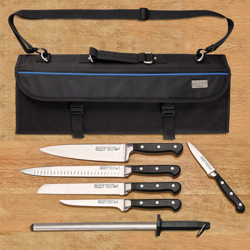 7-Piece Cutlery Set, KFP-35,61,80,82,101,122, KS-06,Knife Bag (6 Set)-cityfoodequipment.com