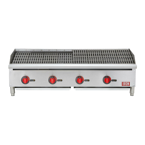 Radiant Charbroiler, Natural Gas, Countertop, 48", (4) Stainless Steel Burners,-cityfoodequipment.com