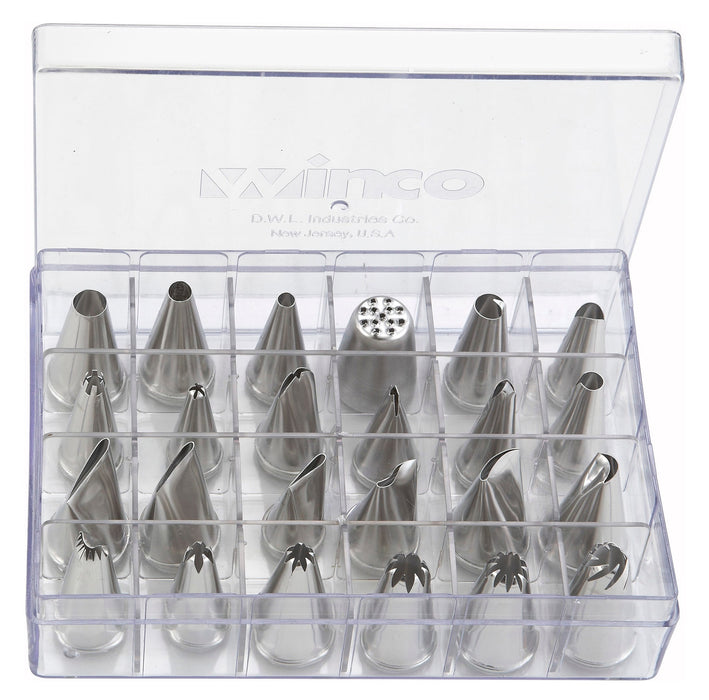 Cake Decorating Set, 24 Tips, S/S (12 Set)-cityfoodequipment.com