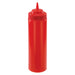 24oz Squeeze Bottles, Wide Mouth, Red, 6pcs/pk (8 Pack)-cityfoodequipment.com
