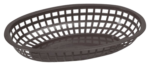 Fast Food Baskets, Oval, 10-1/4" x 6-3/4" x 2", Black (3 Dozen)-cityfoodequipment.com