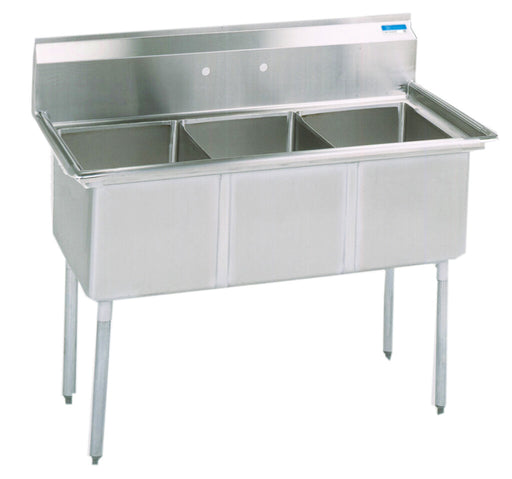 Compass Commercial Stainless Steel 3-Compartment Sink No DB-cityfoodequipment.com