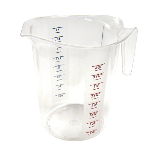 4qt Measuring Cup, PC, Color Graduations (6 Each)-cityfoodequipment.com