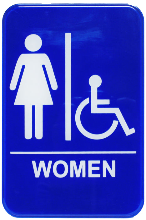 Sign 6" x 9" x 1/8", Women/Accessible QTY-12-cityfoodequipment.com