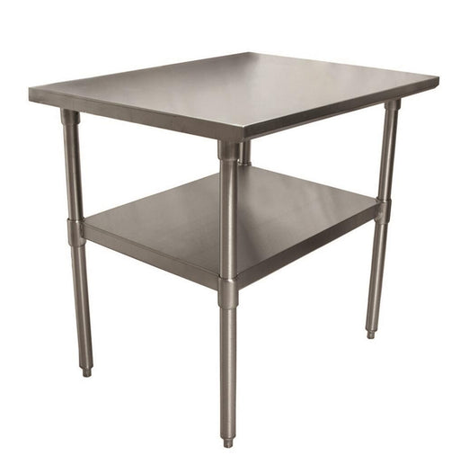 Compass Work Table. 30"L x 
30"W x 34-3/4"H. 18 ga T-304 
Stainless Steel Top.-cityfoodequipment.com
