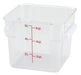 6qt Square Storage Container, Clear, PC (12 Each)-cityfoodequipment.com