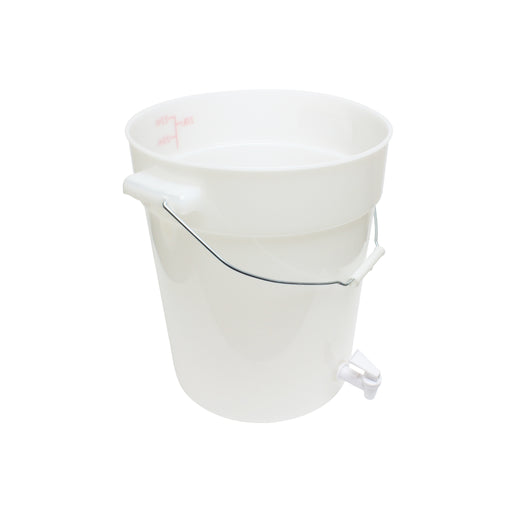 6 GALLON BEVERAGE DISPENSER WITH FAUCET, PP, WHITE LOT OF (Ea)-cityfoodequipment.com