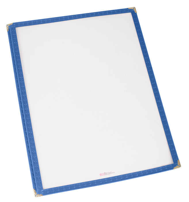 Menu Cover, Single, 9-5/16" x 12-1/8", Blue (25 Each)-cityfoodequipment.com
