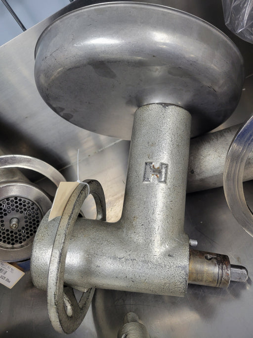 Complete Hobart #12 Meat Grinder Head and Round Pan-cityfoodequipment.com