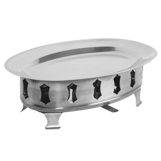 Thunder Group SLFD002 16" Oval Chafer Platter w/ Stand, Stainless Steel - 24, (each)-cityfoodequipment.com