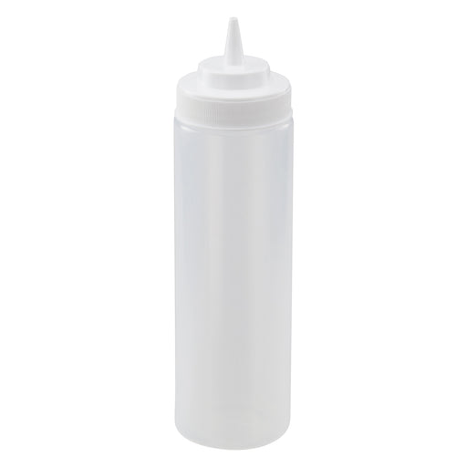 24oz Squeeze Bottles, Wide Mouth, Clear, 6pcs/pk (8 Pack)-cityfoodequipment.com