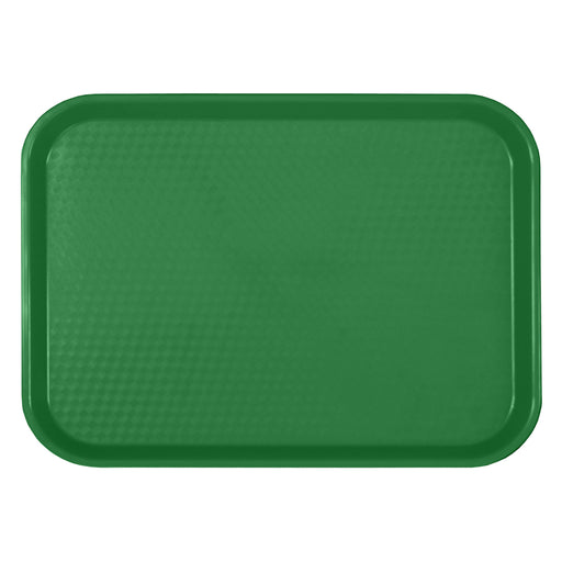 14" X 17 3/4", FAST FOOD TRAY, RECTANGULAR, PLASTIC, GREEN LOT OF 12 (Ea)-cityfoodequipment.com