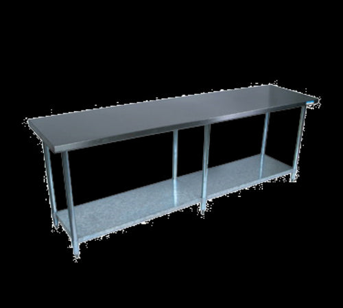 18 Stainless Steel Guage Work Table w/Galvanized Undershelf 96"Wx30"D-cityfoodequipment.com