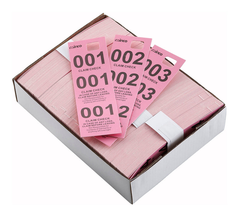 Coat Check Tickets, Pink, 500pcs/box (10 Box)-cityfoodequipment.com