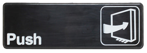 Sign 9" x 3" x 1/8", Push QTY-12-cityfoodequipment.com