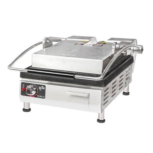 Star PST14I Single Commercial Panini Press w/ Cast Iron Smooth Plates, 120v-cityfoodequipment.com
