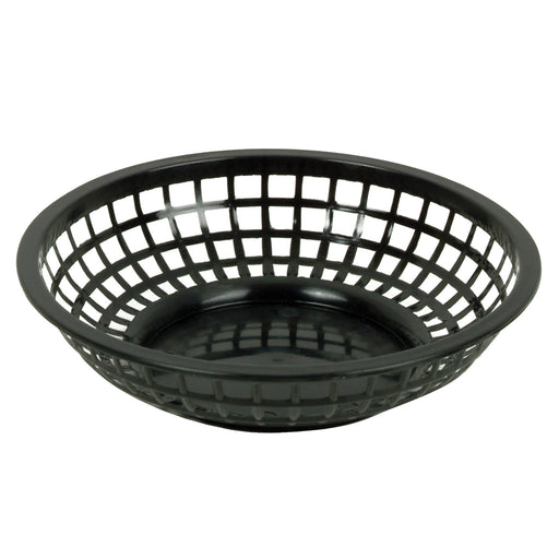 8" ROUND BASKET, BLACK LOT OF 1 (Dz)-cityfoodequipment.com