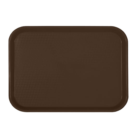 10 1/2" X 13 5/8", FAST FOOD TRAY, RECTANGULAR, PLASTIC, BROWN LOT OF 12 (Ea)-cityfoodequipment.com
