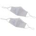 Face Mask, 2-Ply, 100% Cotton, Adjustable Clip, M/L, White, 2pcs/pk (50 Pack)-cityfoodequipment.com