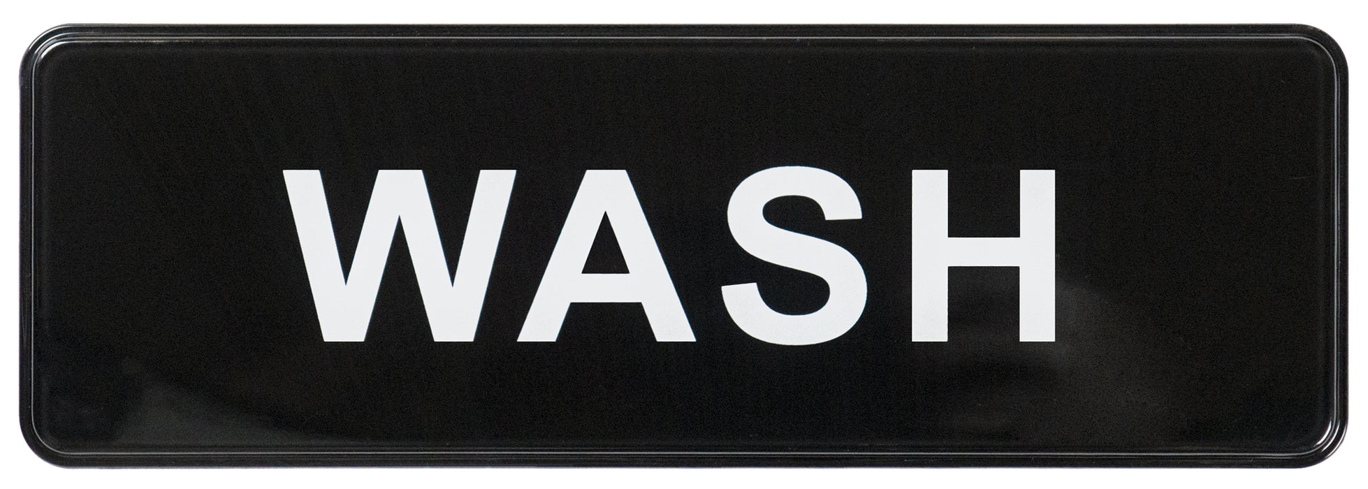 Information Sign, "Wash", 3" x 9", Black (12 Each)-cityfoodequipment.com