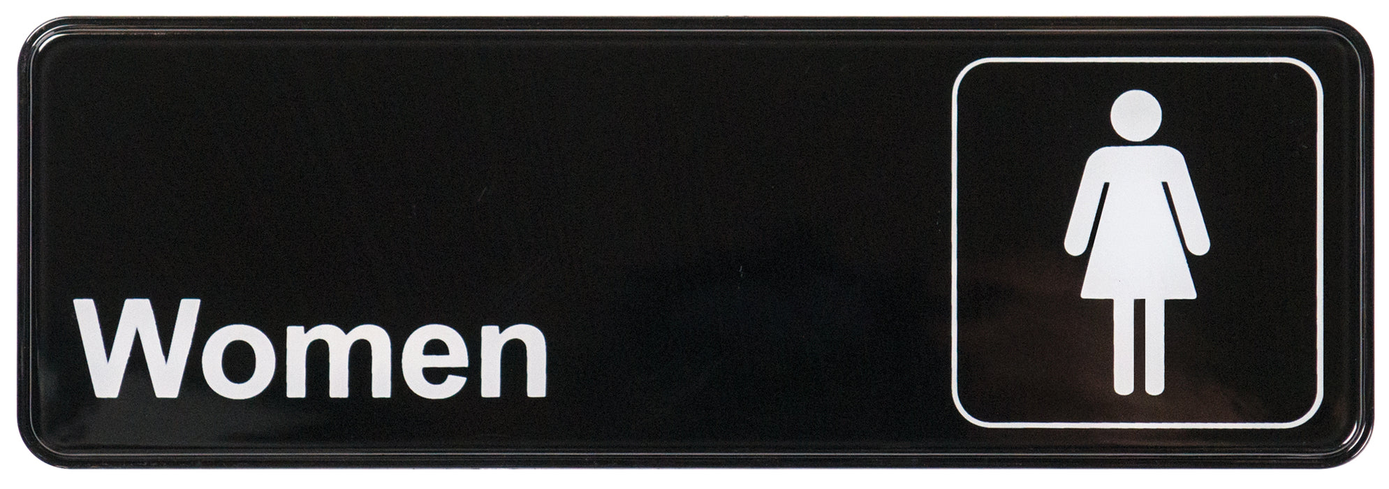 Information Sign, "Women", 3" x 9", Black (12 Each)-cityfoodequipment.com