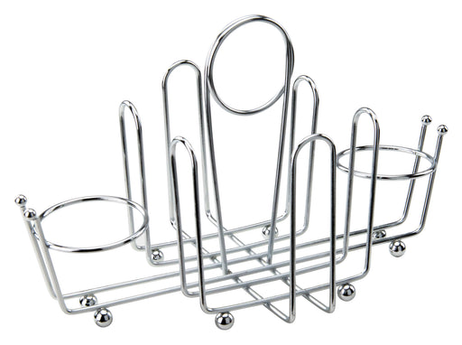 Chrome Plated Cruet Rack for Salt/Pepper Shaker & Sugar Packets (12 Each)-cityfoodequipment.com