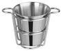 Fry Cup with Wire Holder, 4" Dia., Stainless Steel (12 Set)-cityfoodequipment.com