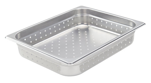 Perforated Steam Pan, Half Size 2-1/2"D, 22 Ga S/S (12 Each)-cityfoodequipment.com