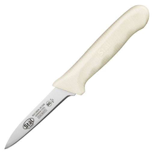3-1/4" Paring Knives, White PP Hdl, 2pcs/pk (6 Pack)-cityfoodequipment.com
