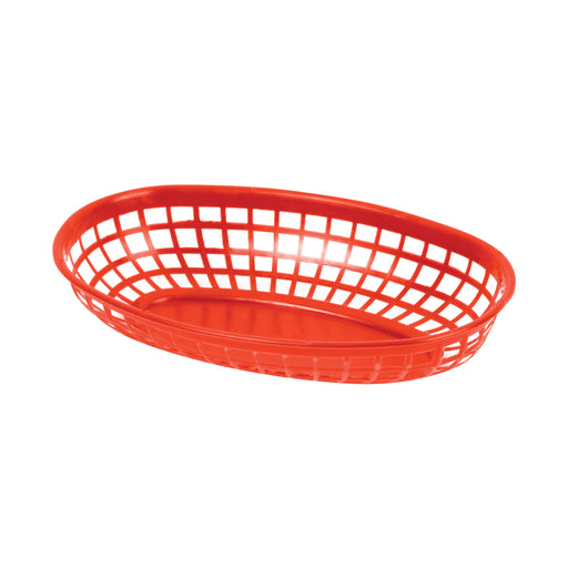 9 3/8" OVAL BASKET, RED LOT OF 1 (Dz)-cityfoodequipment.com