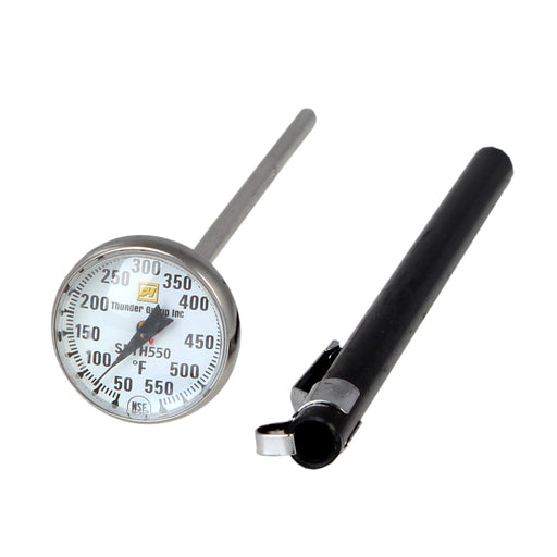 Thunder Group SLTH550 1 1/8" Dial Type Pocket Thermometer w/ 5" Stem, 50° to 550°F - 12, (each)-cityfoodequipment.com