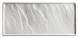 Ardesia Calacatta 13-7/8" x 6" Porcelain Rectangular Platter, Crm Wht, 2 pcs/pk (6 Pack)-cityfoodequipment.com