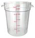 22qt Round Storage Container, Clear, PC (6 Each)-cityfoodequipment.com