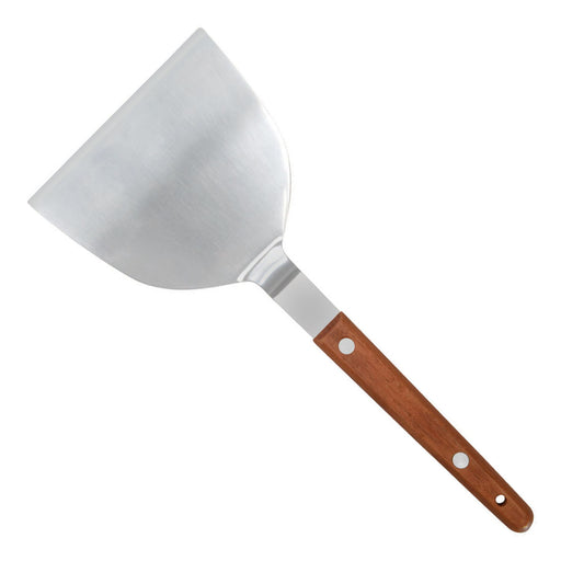 Teppanyaki Turner, Offset, Wooden Hdl, 4"x 3-1/2" Blade (12 Each)-cityfoodequipment.com
