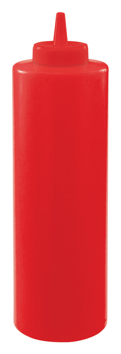 24oz Squeeze Bottles, Red, 6pcs/pk (6 Pack)-cityfoodequipment.com