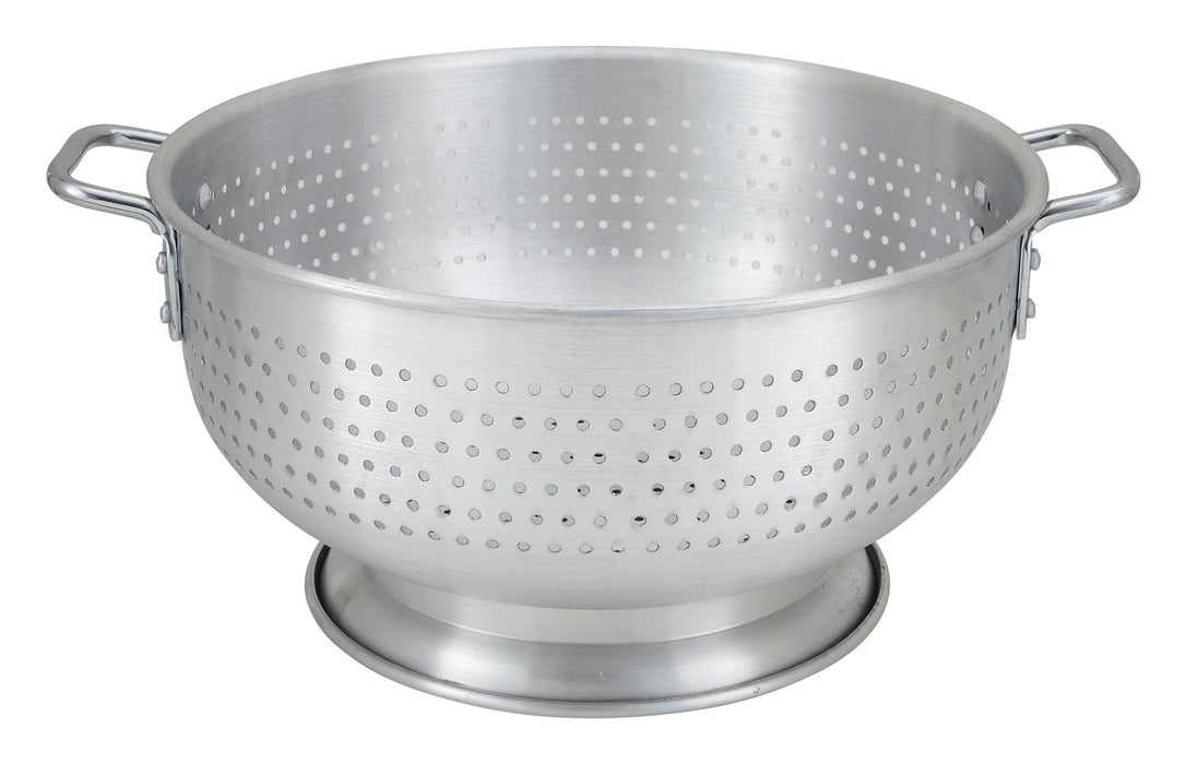 Colander w/Base & Handle, 16qt, Alu (4 Each)-cityfoodequipment.com