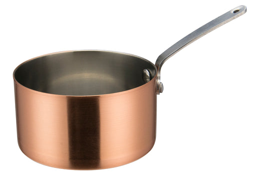 Mini Sauce Pan, 3-1/2"Dia x 2"H, Copper Plated (12 Each)-cityfoodequipment.com